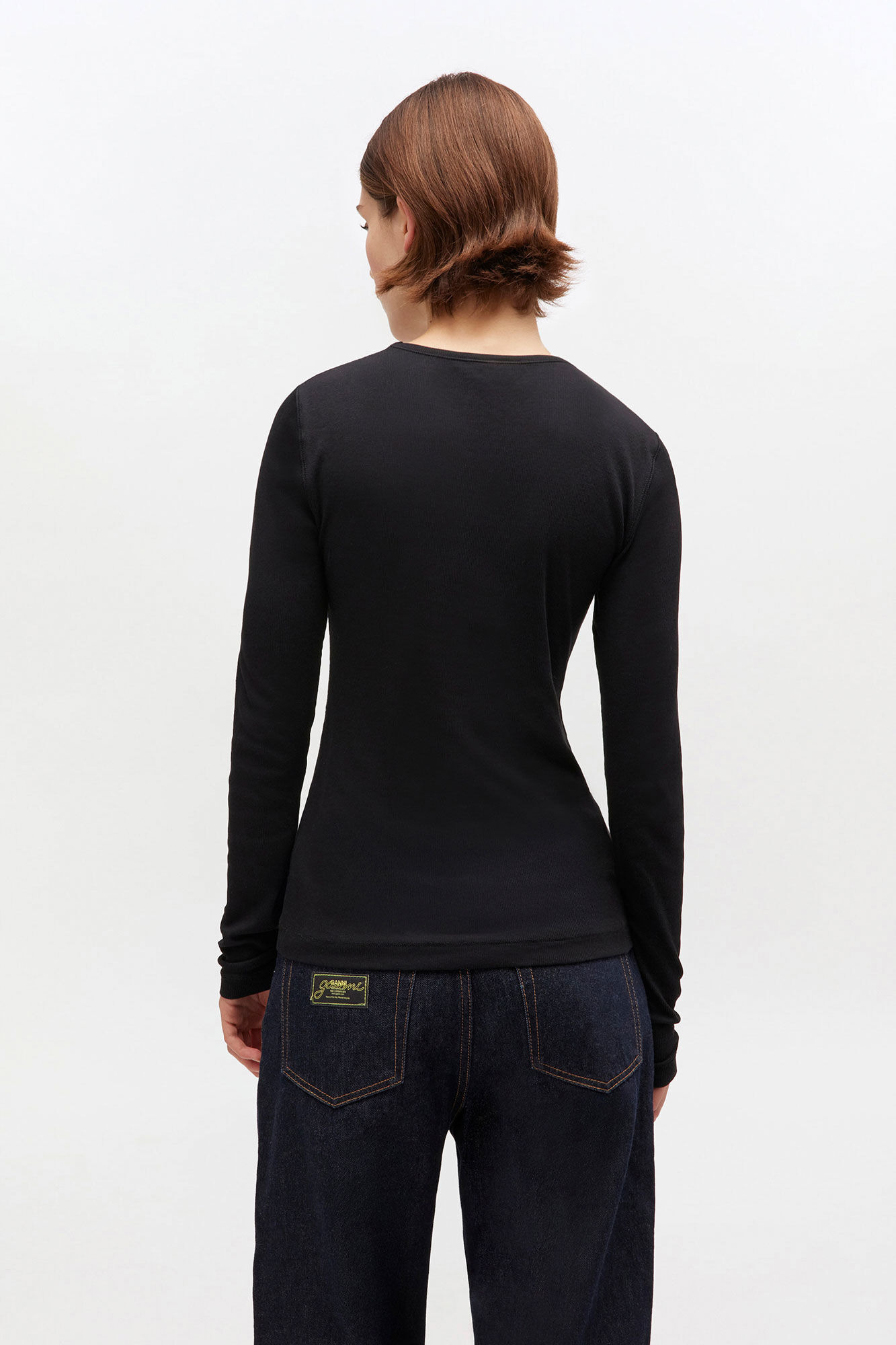 BLACK RIB LONG SLEEVE - 4
