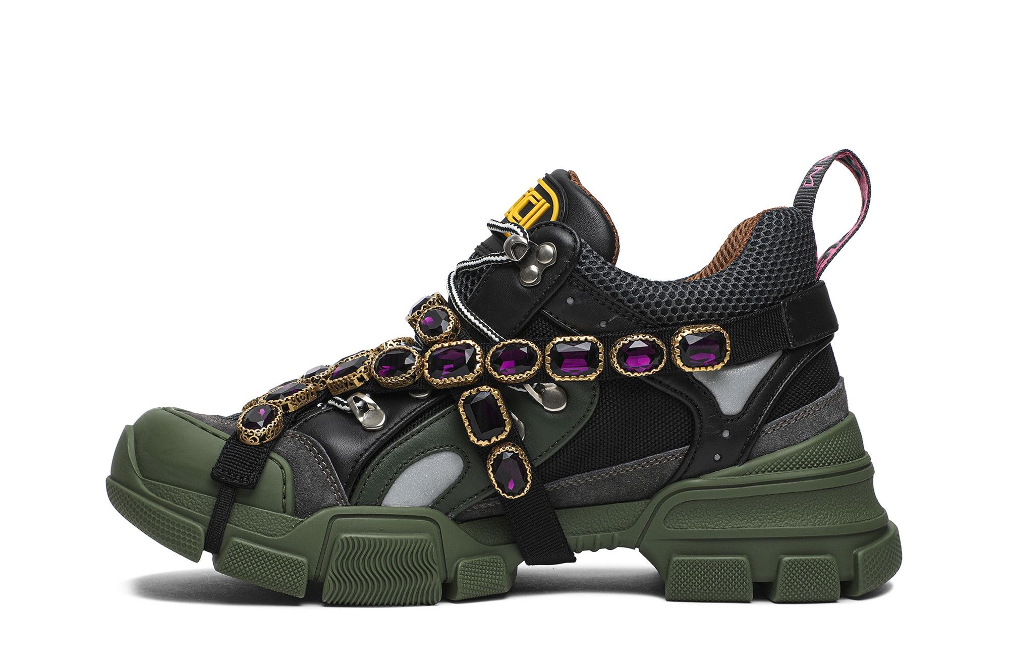 Gucci Wmns Flashtrek Crystals 'Green' - 3
