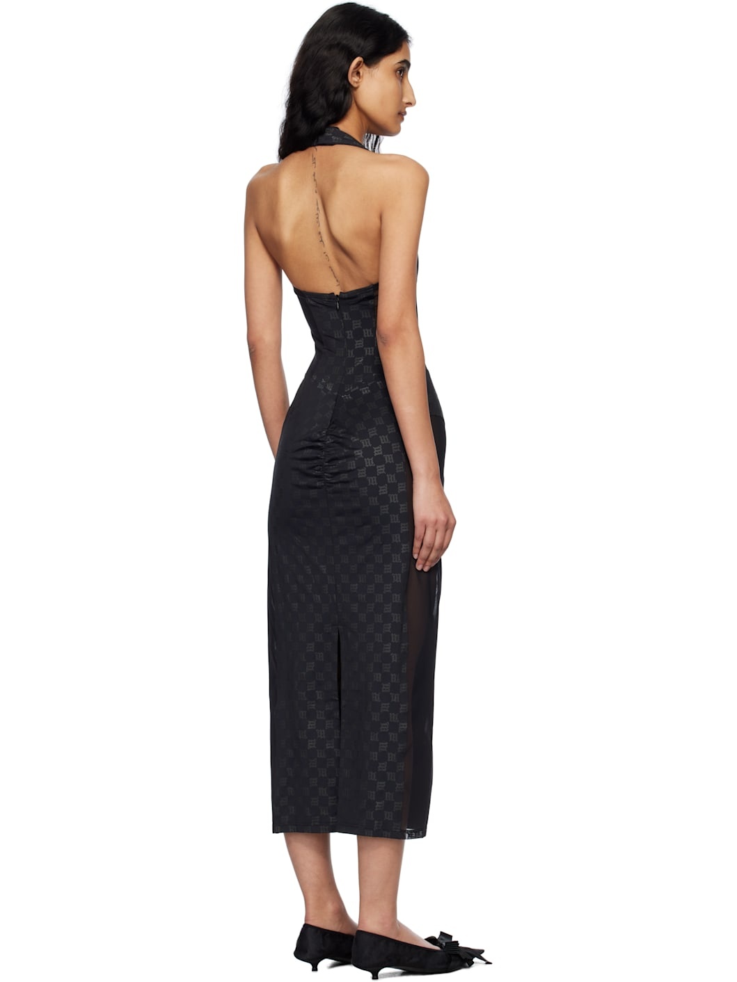 Black Shape Up Midi Dress - 3