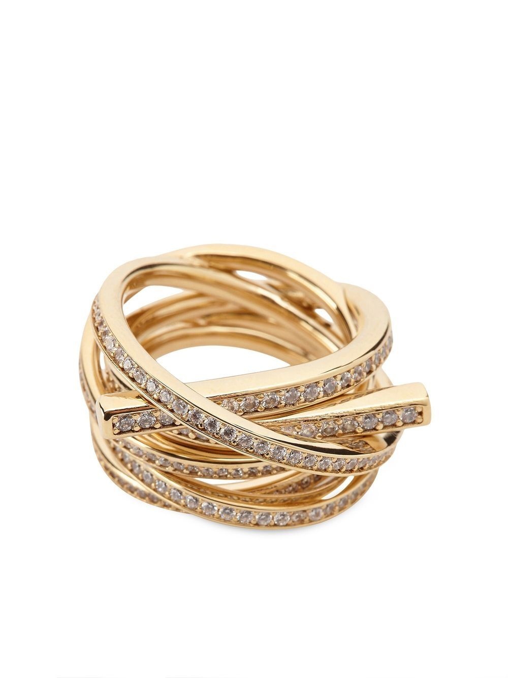 Gancini crystal-embellished ring - 1