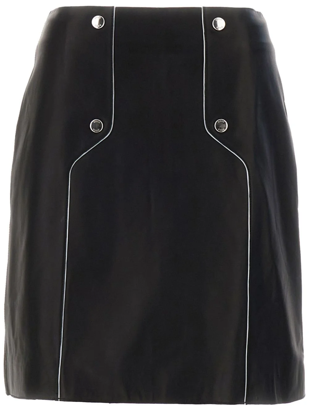 leather mini skirt - 1