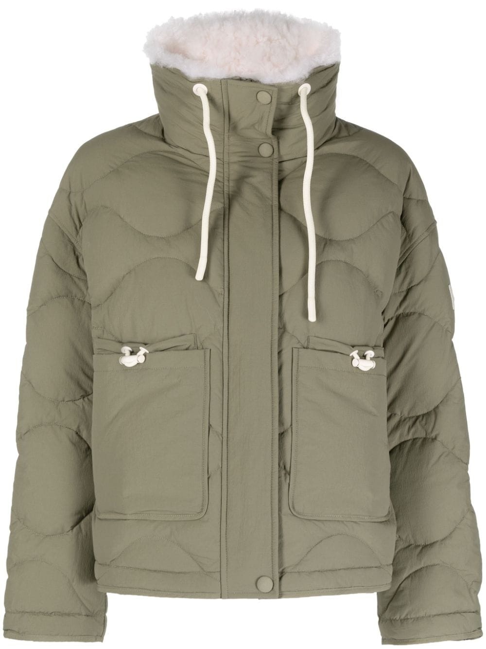 high-neck quilted jacket - 1