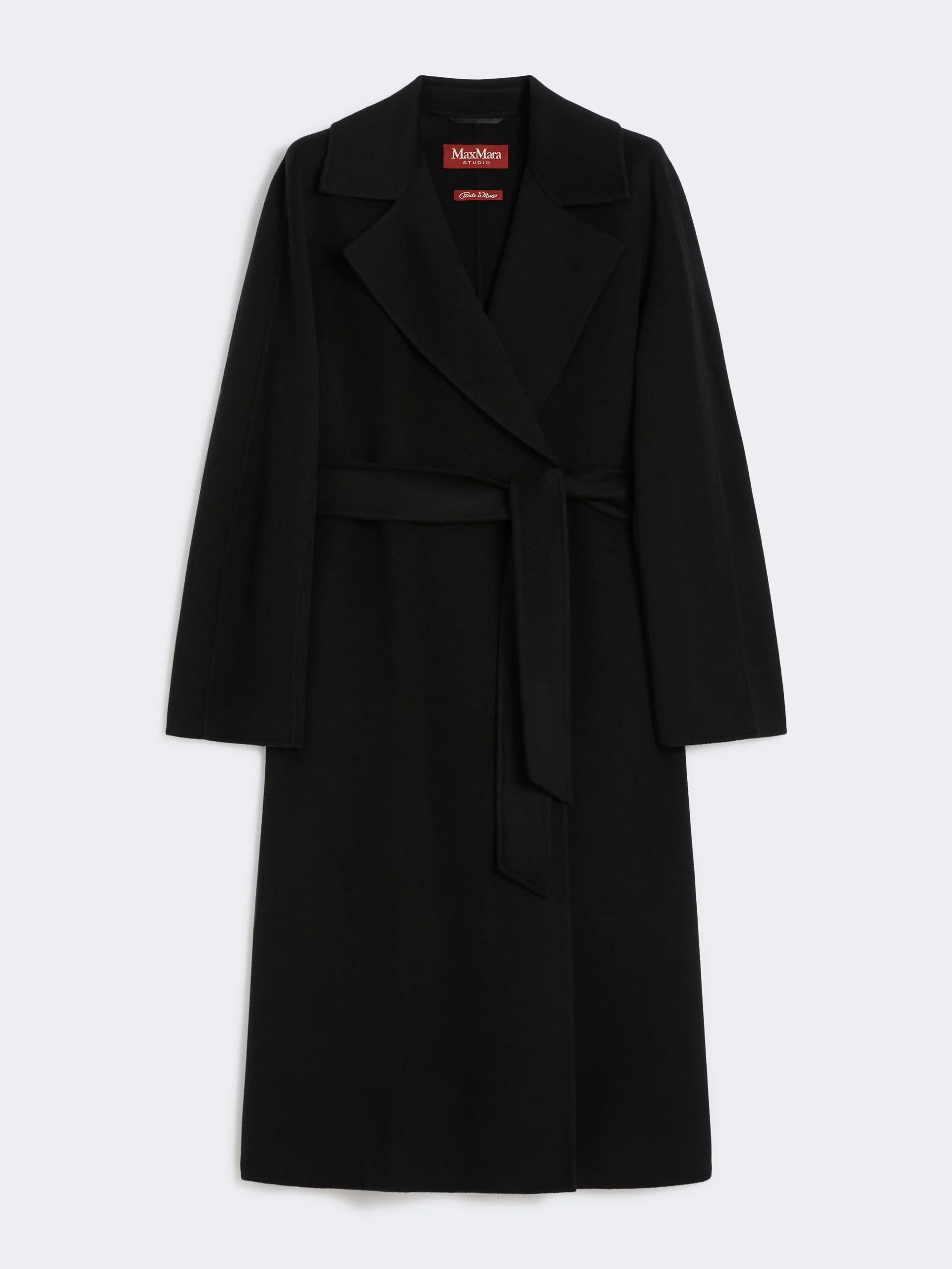 CLES Wool, cashmere and silk long wrap coat - BLACK - 1