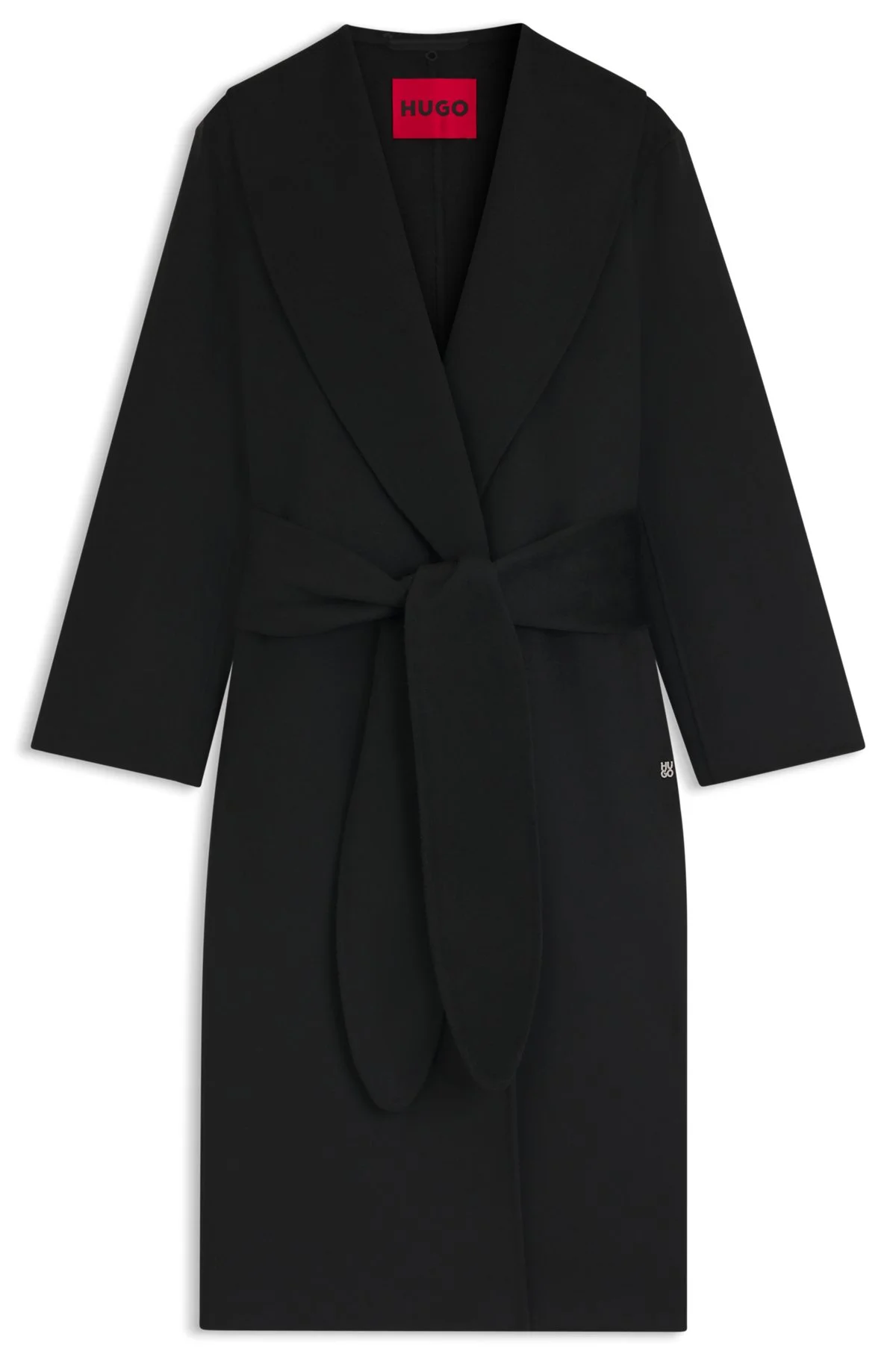 RELAXED-FIT ROBE-STYLE COAT WITH TIE-UP BELT - 1