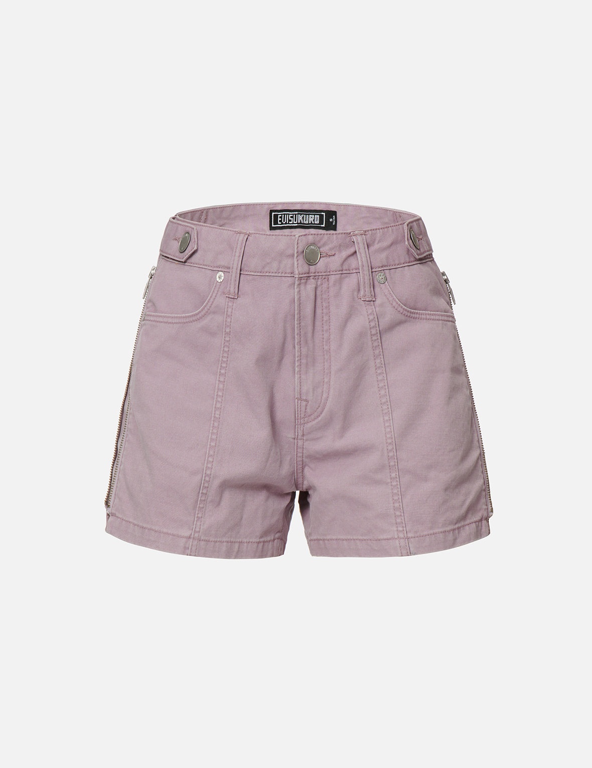 Pigment-dyed Shorts with Side Zippers - 2