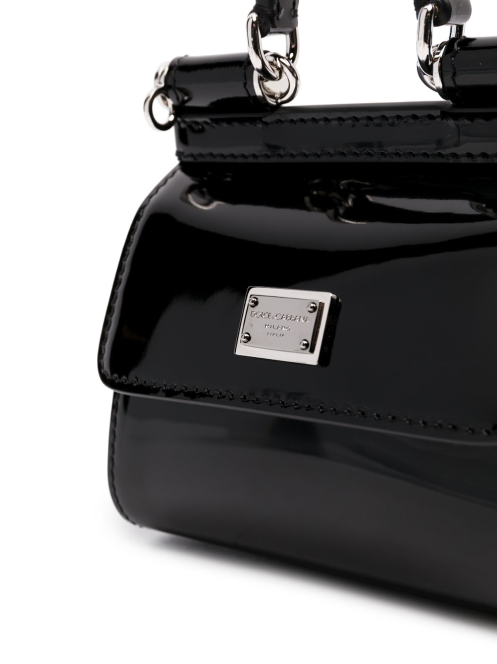 logo-plaque leather mini bag - 5