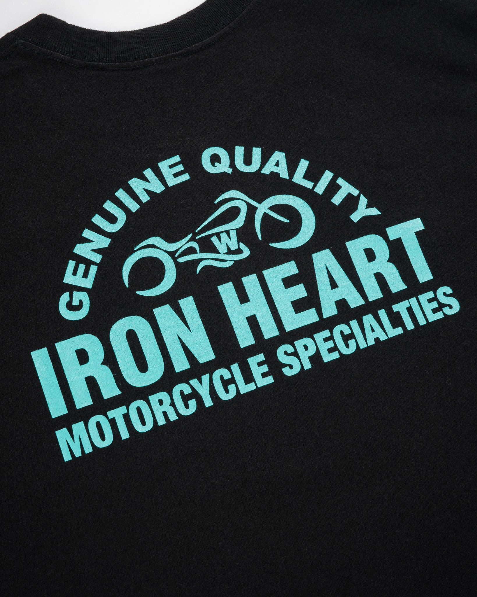 7.5OZ PRINTED LOOPWHEEL CREW NECK T-SHIRT - BLACK - 6