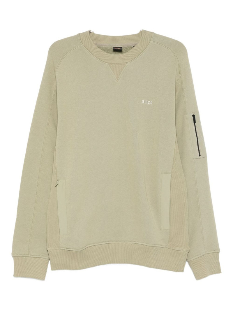 logo-embroidered sweatshirt 1