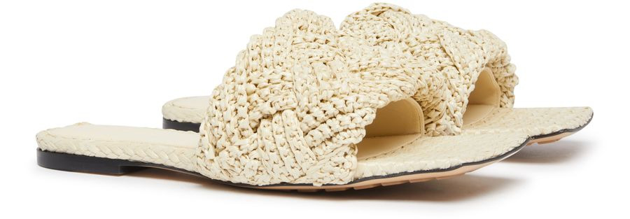 Lido flat sandals in raffia - 2