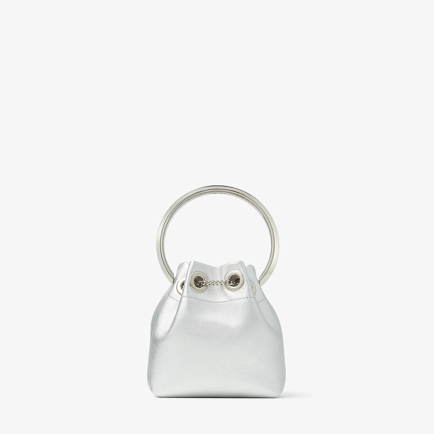 Micro Bon Bon
Silver Metallic Nappa Mini Bag - 6