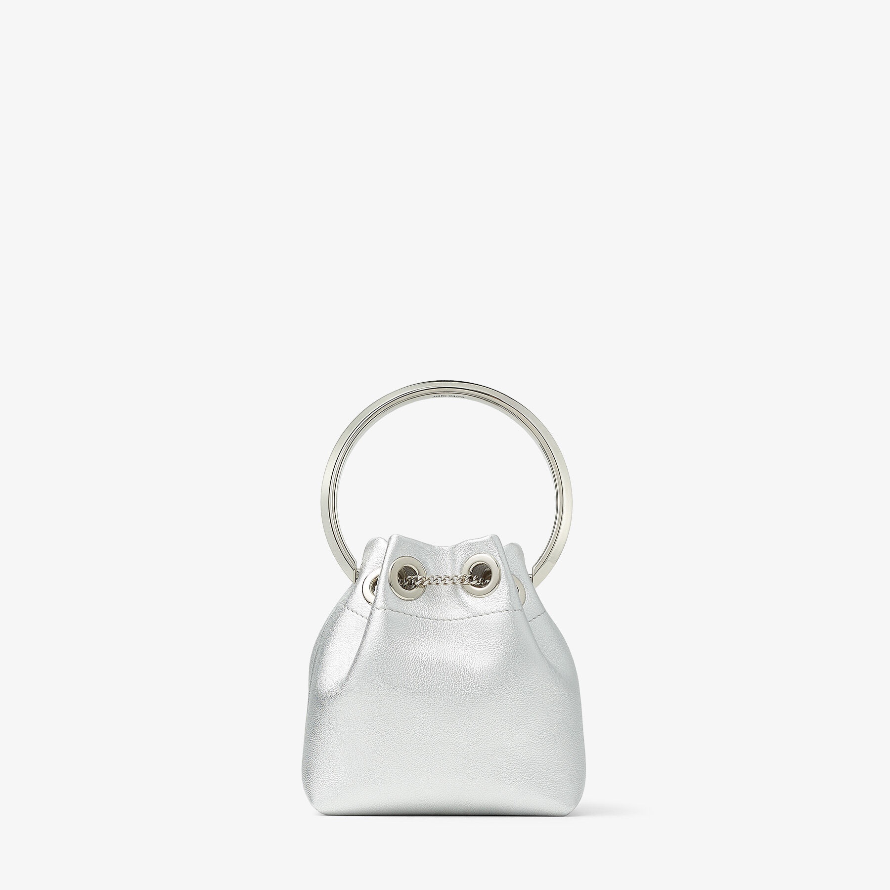 Micro Bon Bon
Silver Metallic Nappa Mini Bag - 8