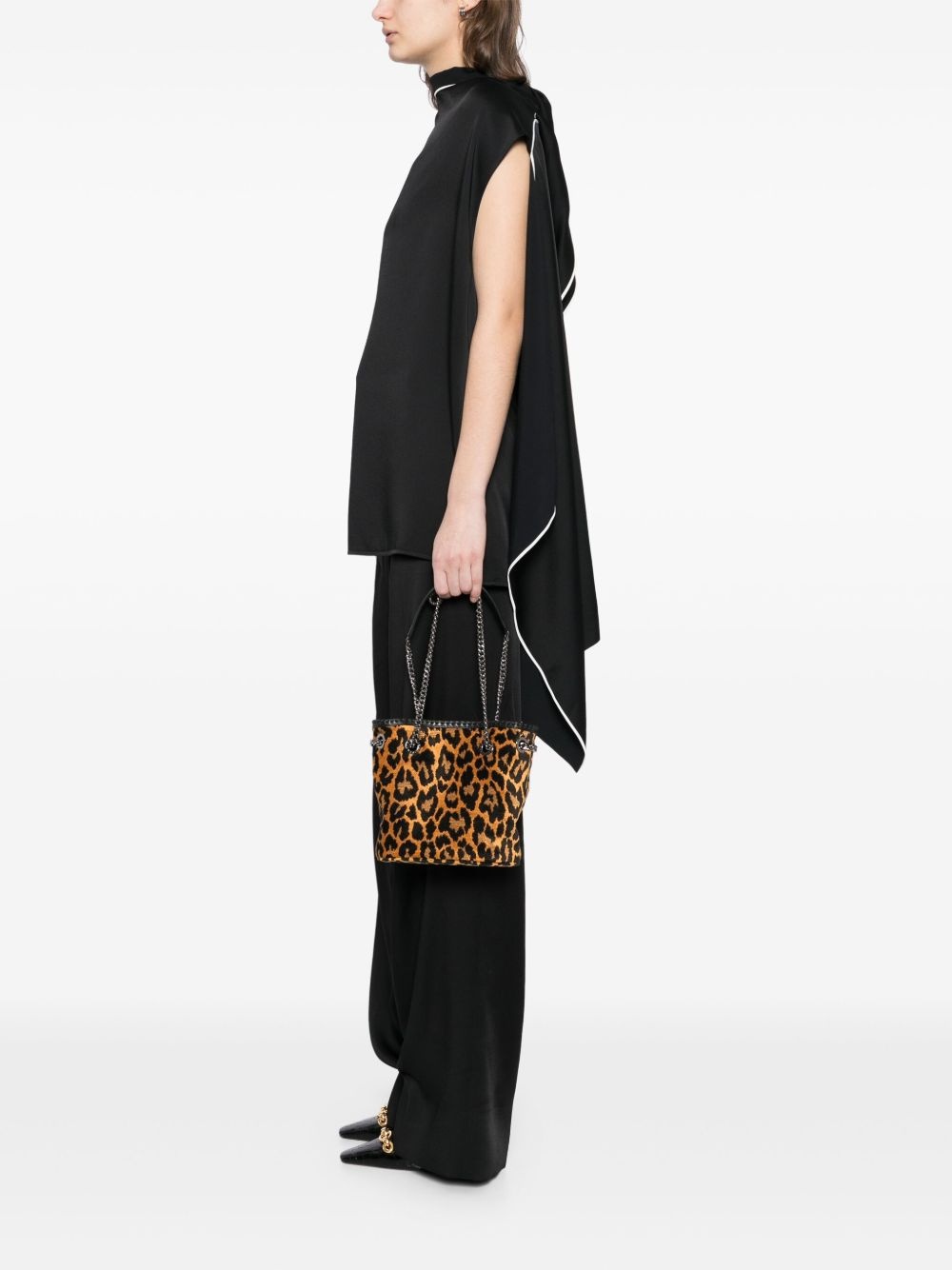 eco leopard bucket bag - 2