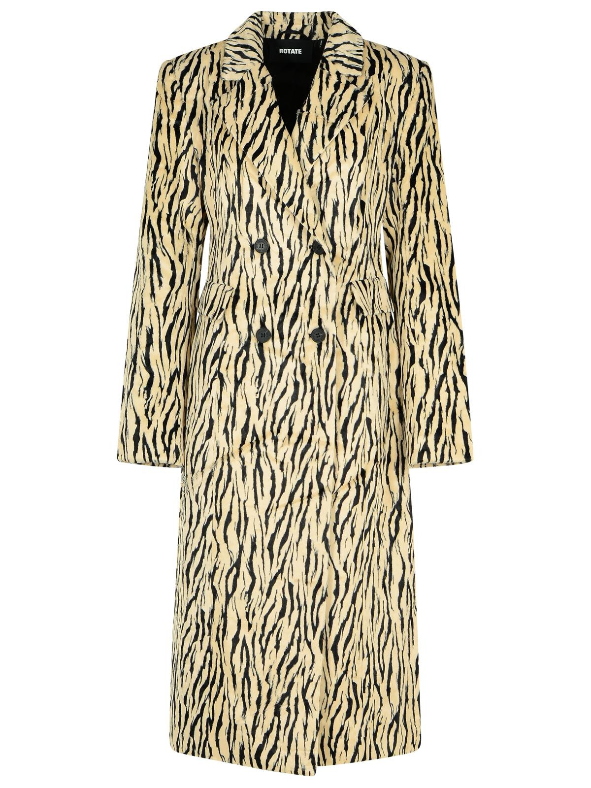 Rotate Printed Faux Fur Coat Women - 1