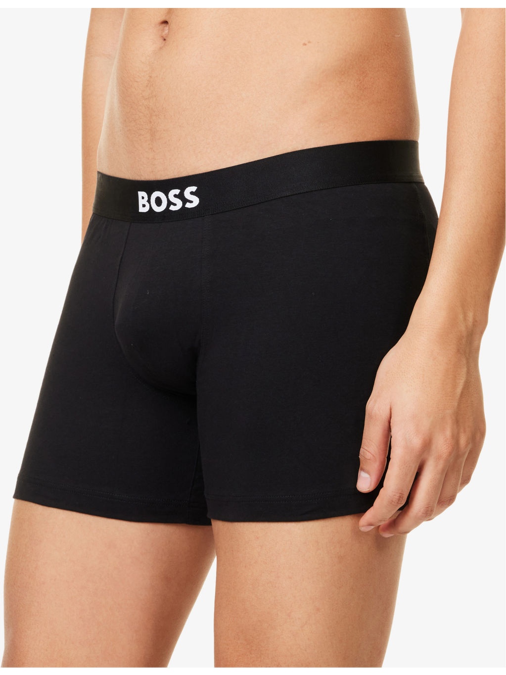 BOSS ONE x David Beckham Logo-Waistband Pack of Three Stretch-Cotton Boxers - 4