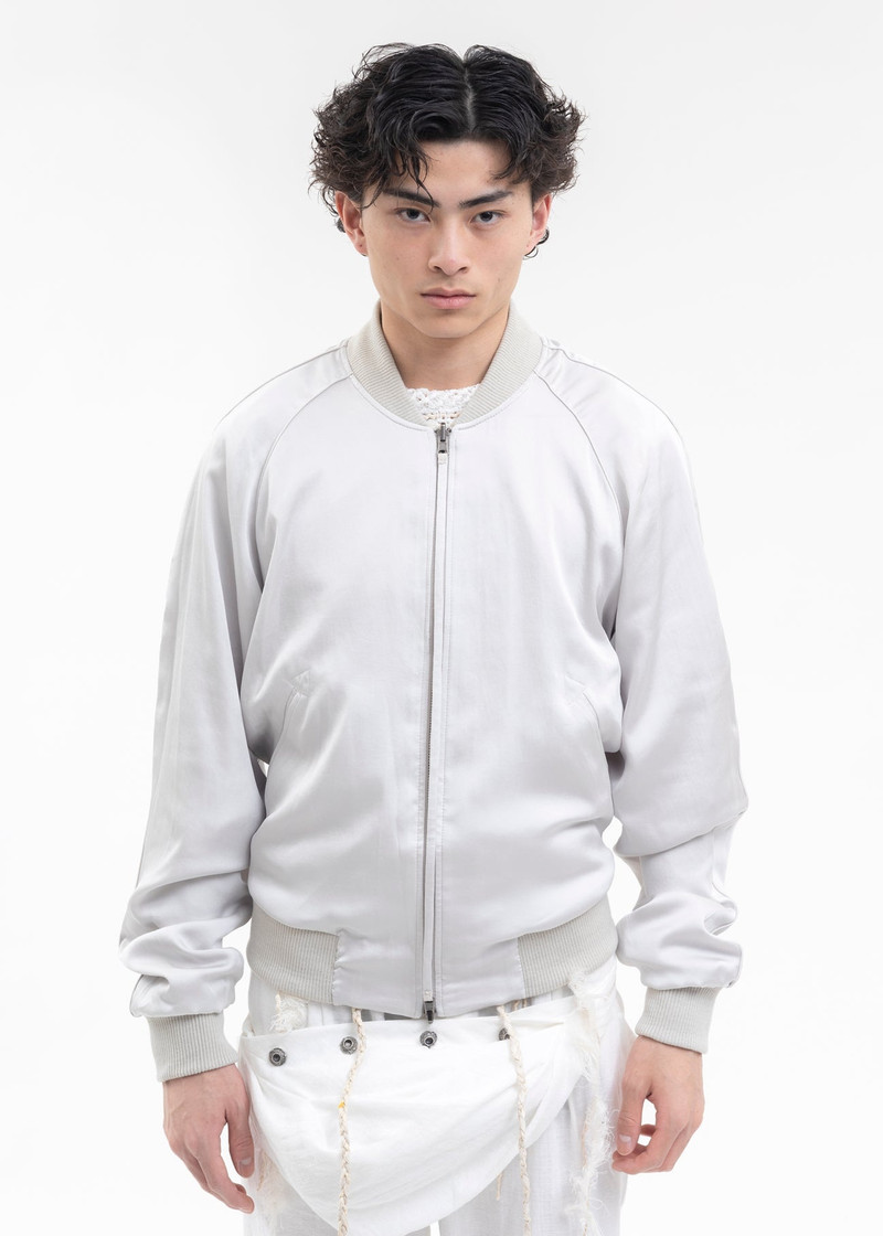 LIGHT GREY REVERSIBLE BOMBER JACKET 2