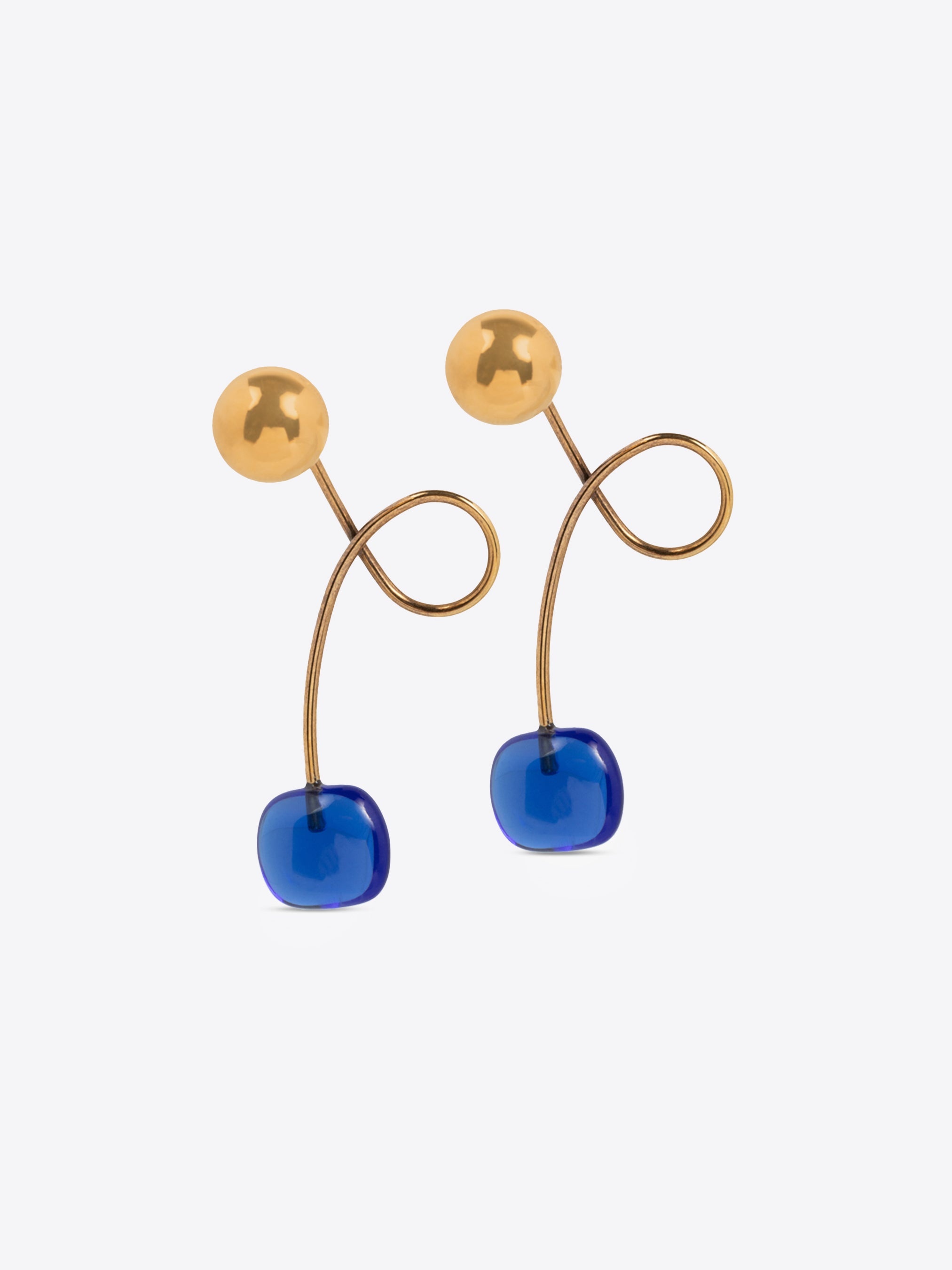 GLASS STUD EARRINGS - 2