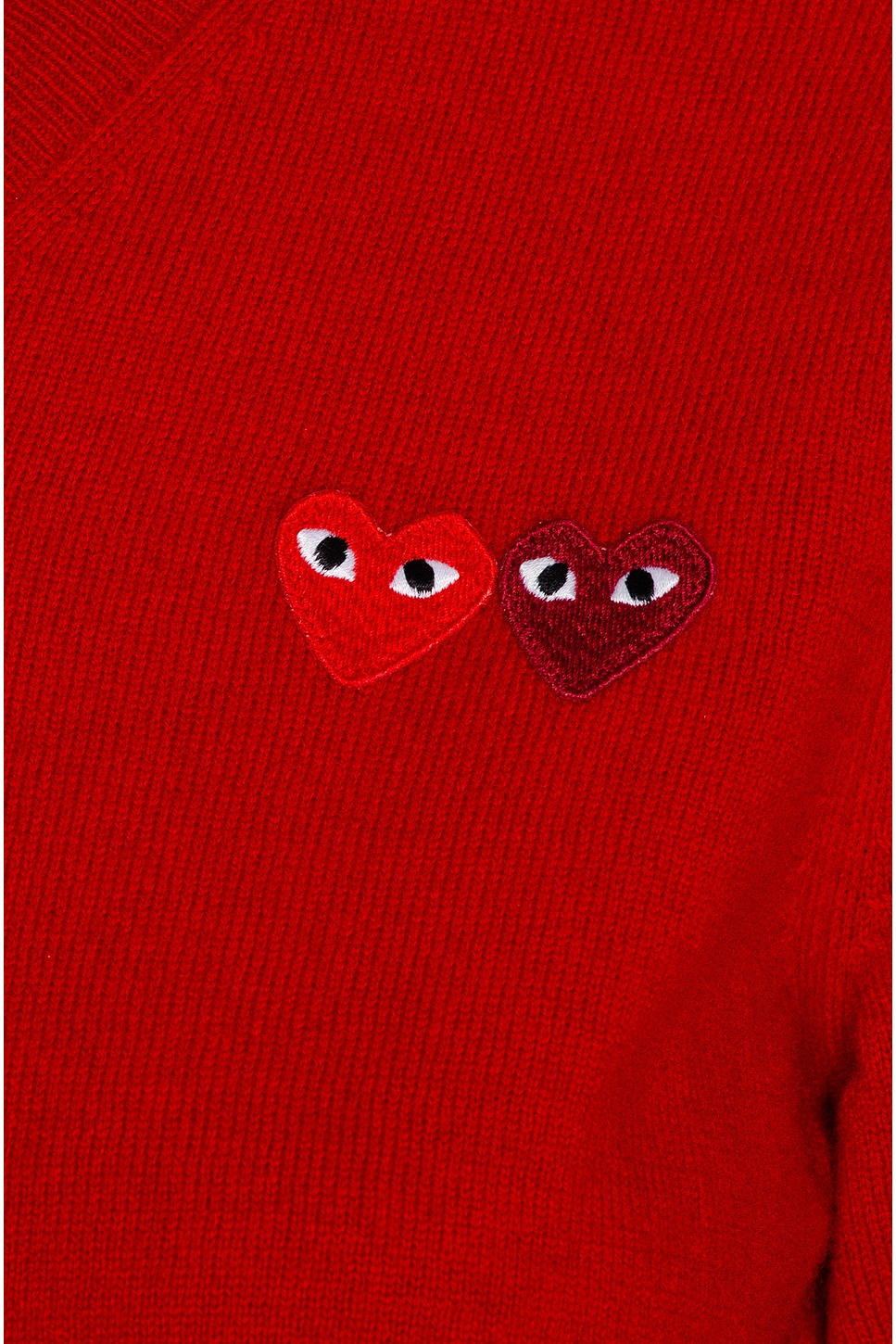 Double Emblem V Neck Sweater - 5