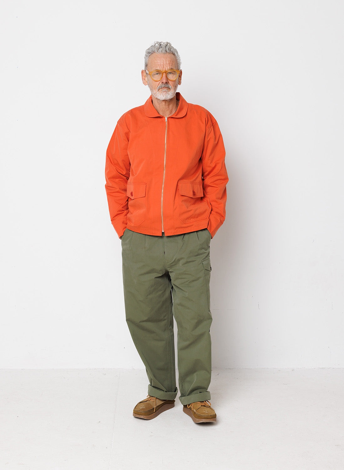 Flight Shirt Jacket In Orange - 2