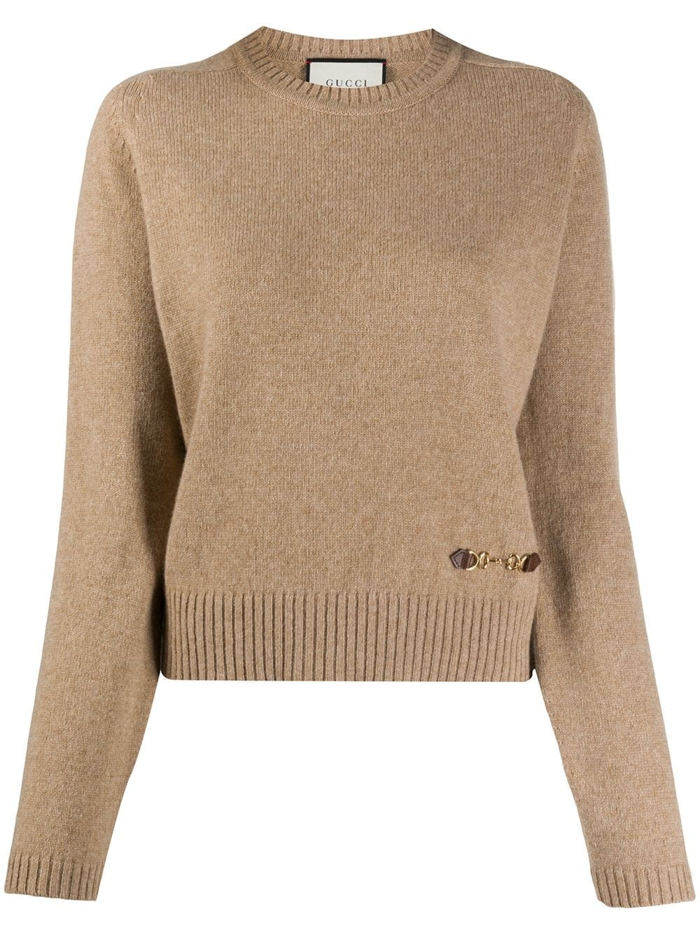 Horsebit crew neck jumper - 1