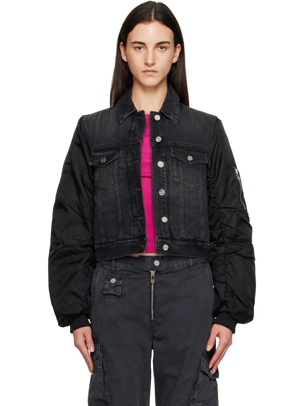 Black Rigid Denim Jacket - 1