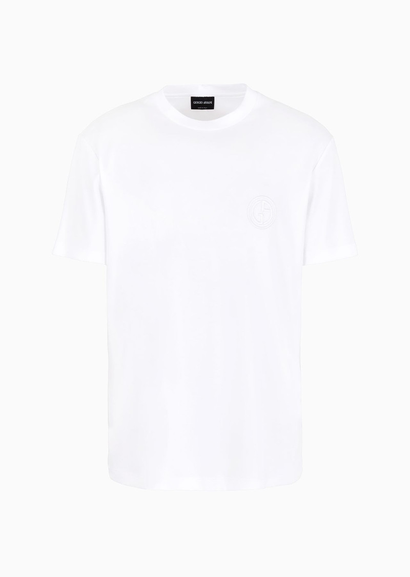 Pure cotton interlock crew-neck T-shirt 1