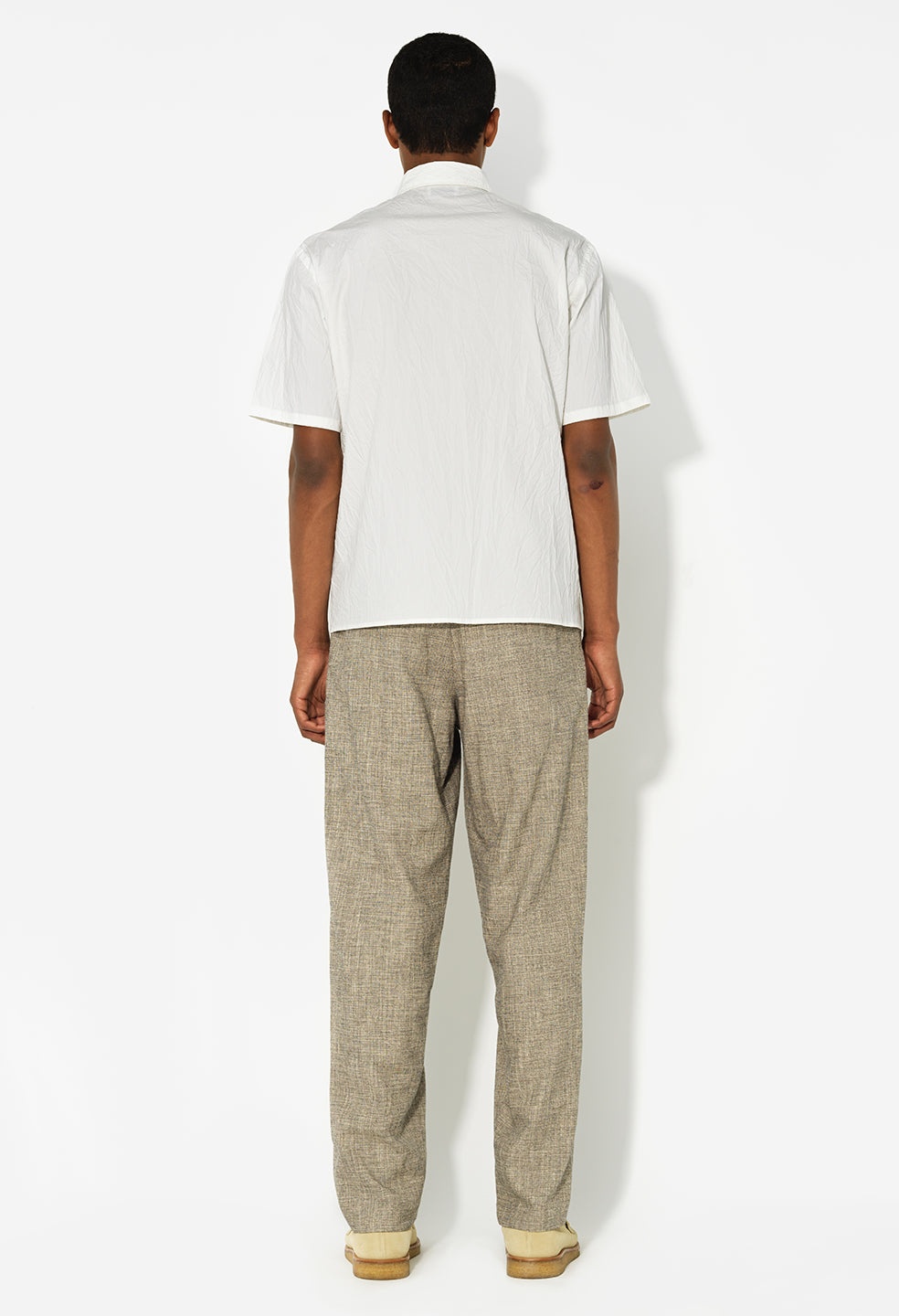 LINEN DOUBLE PLEATED TROUSER - 6