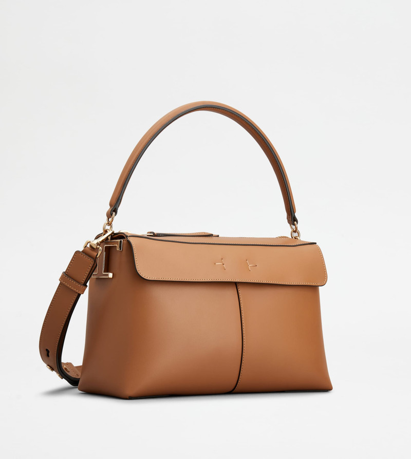 TOD'S T CASE BAULETTO IN LEATHER SMALL - BROWN 5