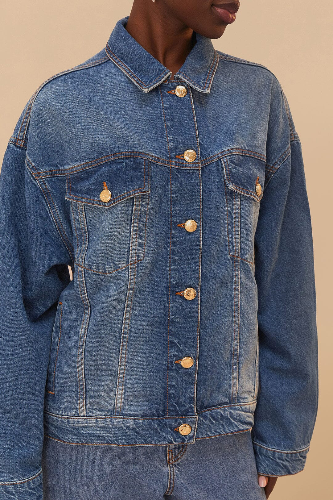 Denim Buttoned Jacket - 2