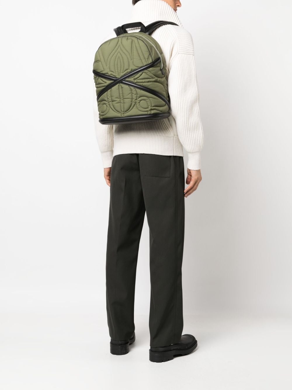 Pansies quilted backpack - 2