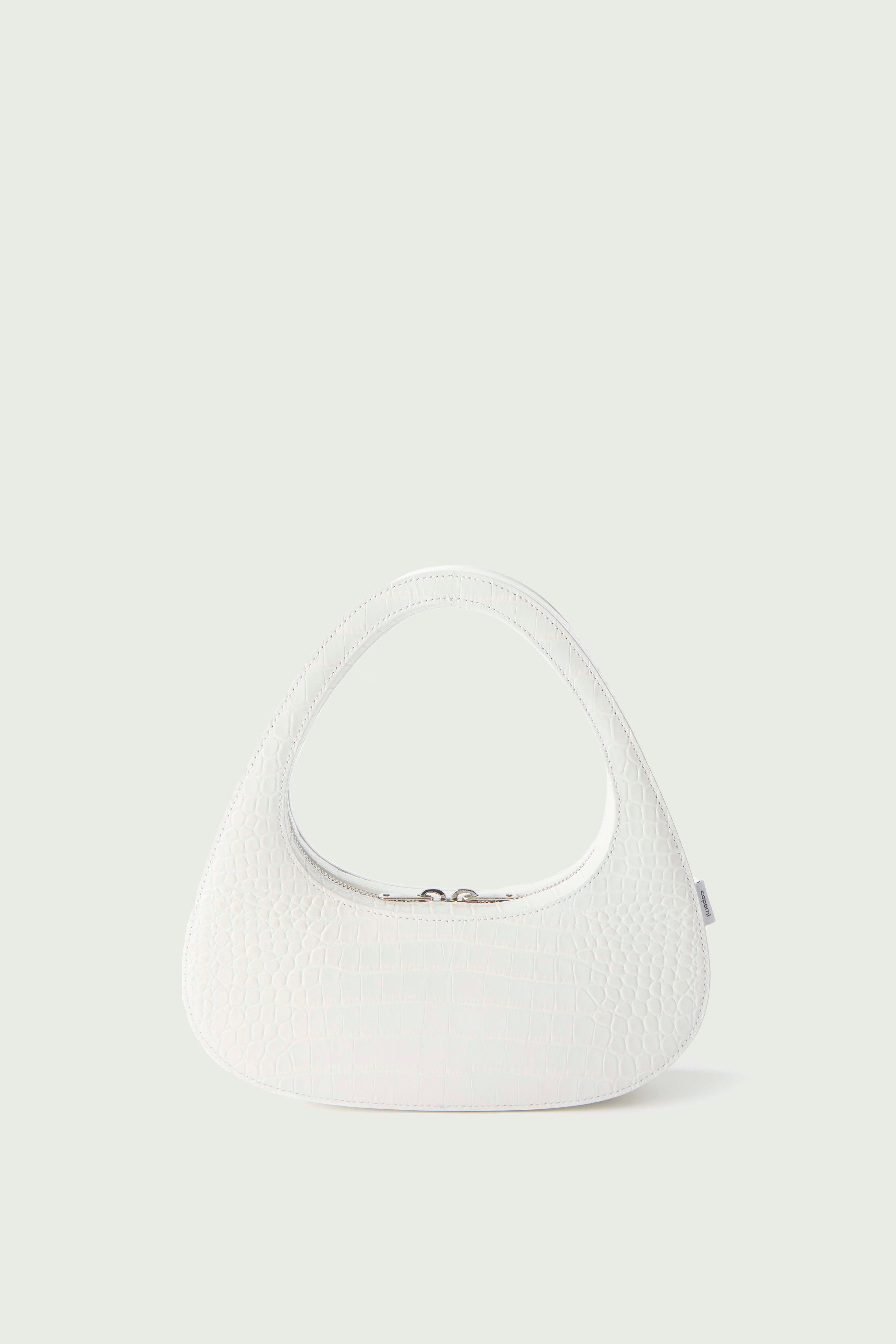 Croc-Effect Baguette Swipe Bag - 4