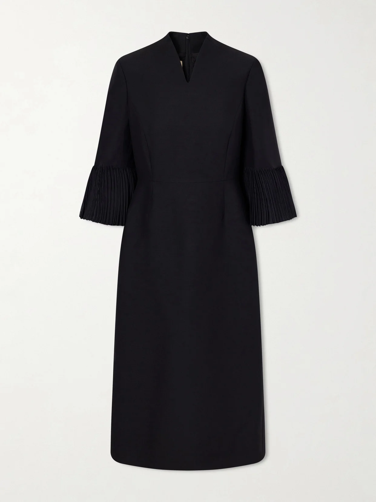 Wool And Silk-blend Crepe Midi Dress - 1