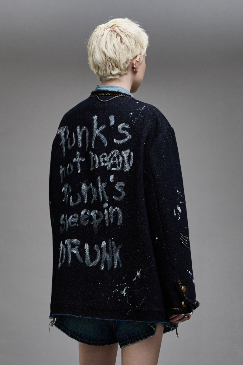 SLOUCH CHORE JACKET - GRAFFITI TWEED 6