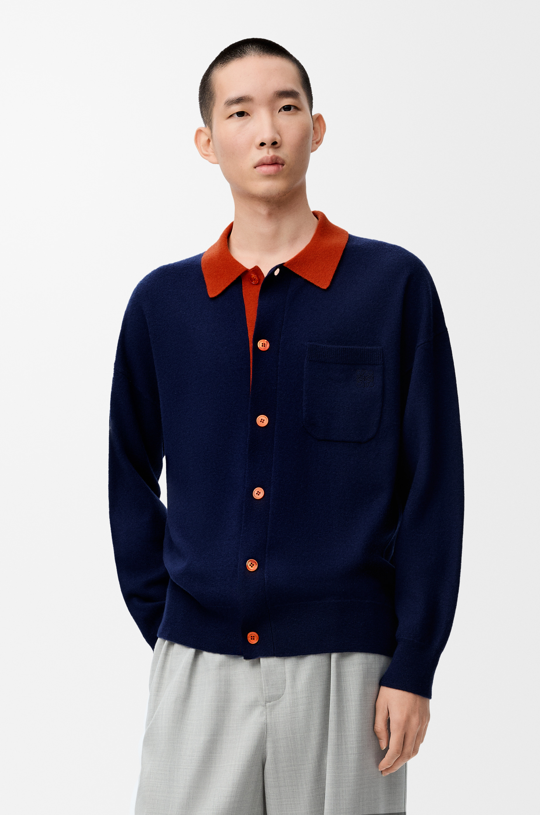 Polo cardigan in wool - 3