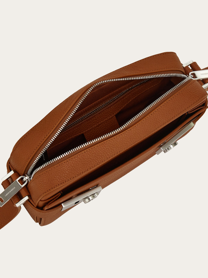 East-West crossbody bag with Gancini buckles 5