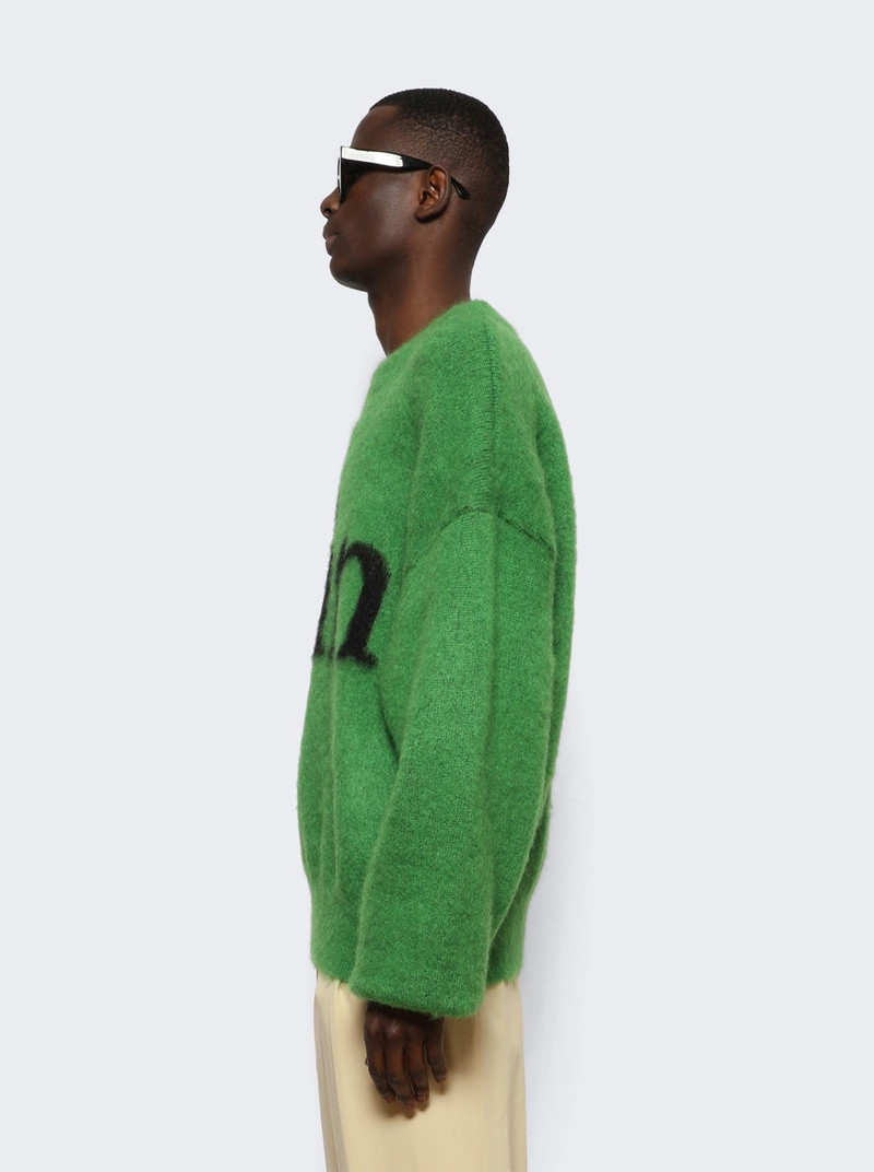 intarsia-knit 모헤드 블렌드 점퍼 4