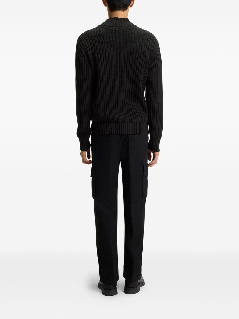 HUGO ribbed cotton cardigan outlook