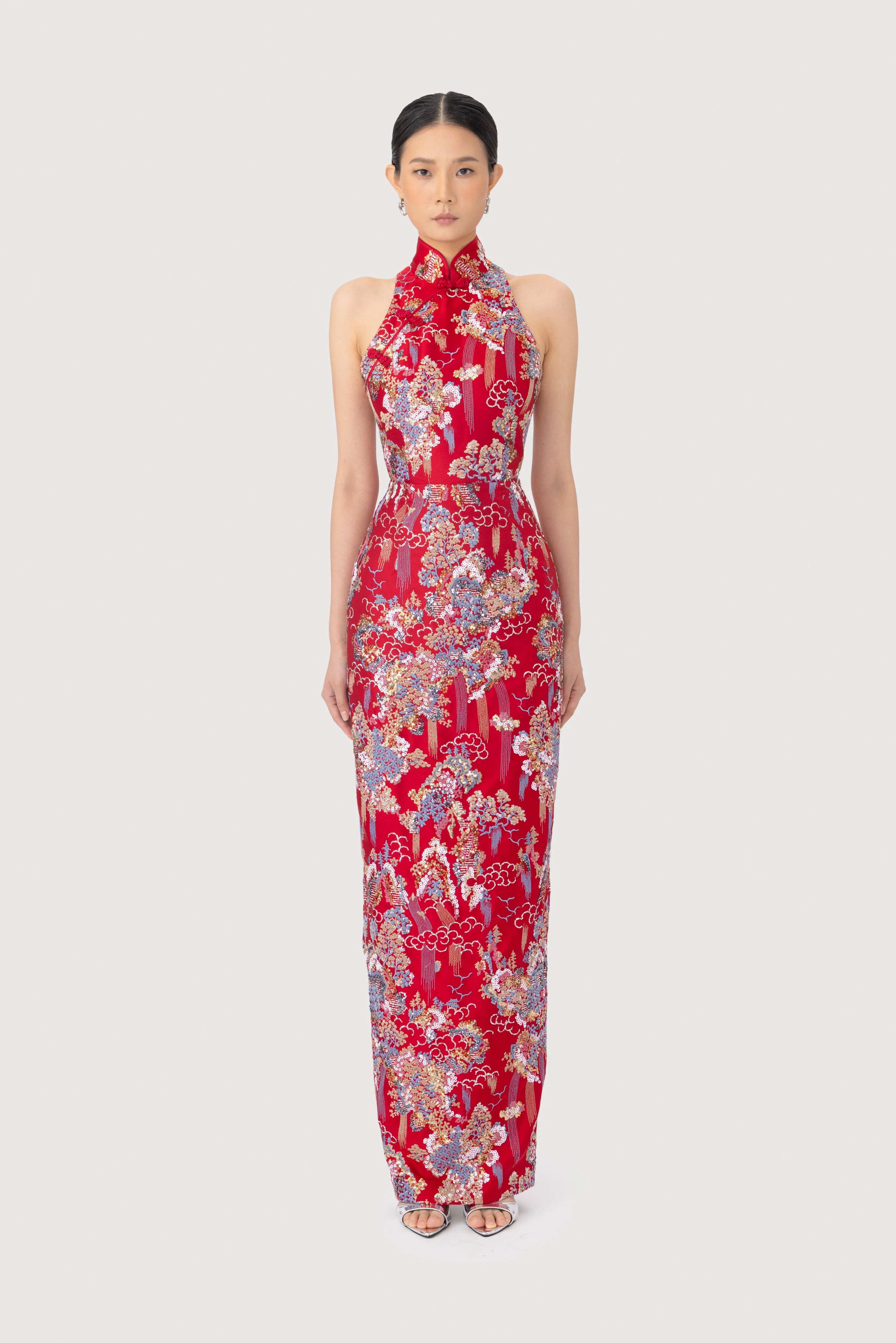 JILLIAN EMBROIDERED GOWN - 1