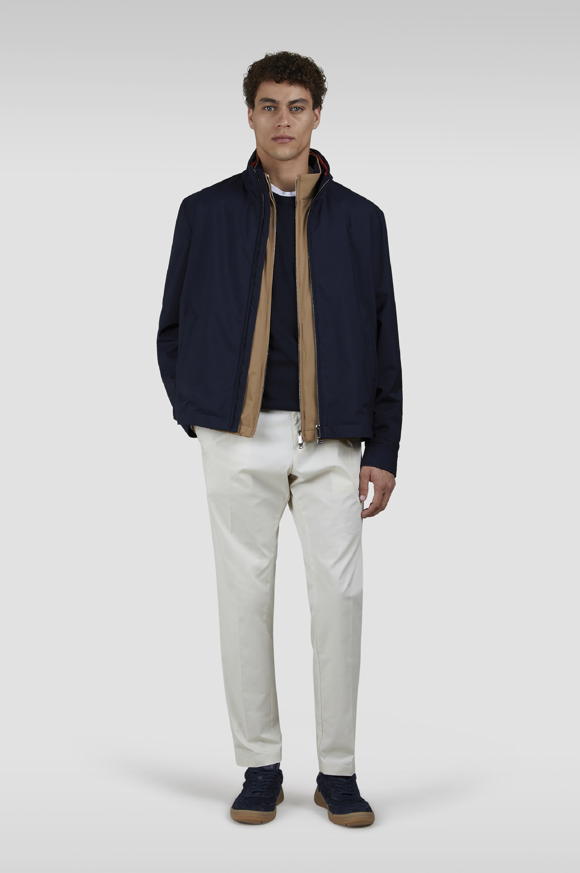 CHINO PANTS IN COTTON AND STRETCH TENCEL - 2