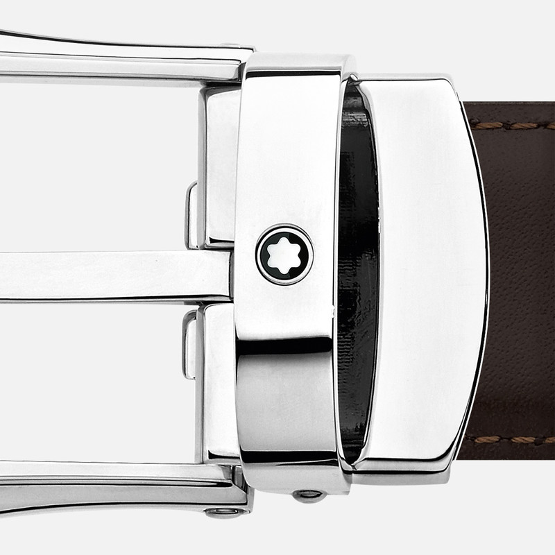 Black/brown 30 mm reversible leather belt 5