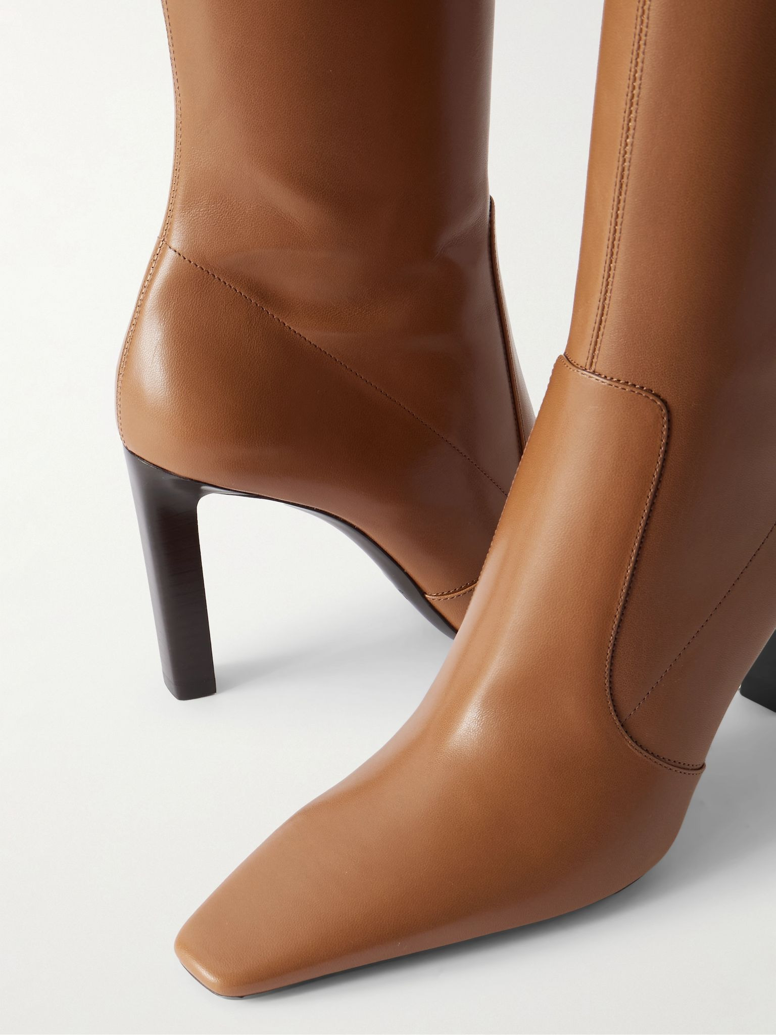 Francoise leather knee boots Brown - 4