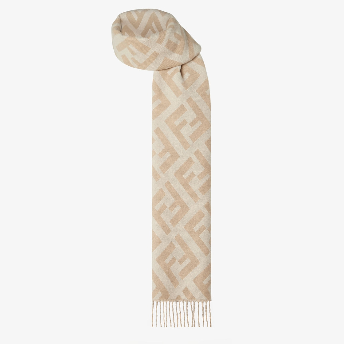 Beige cashmere scarf - 3