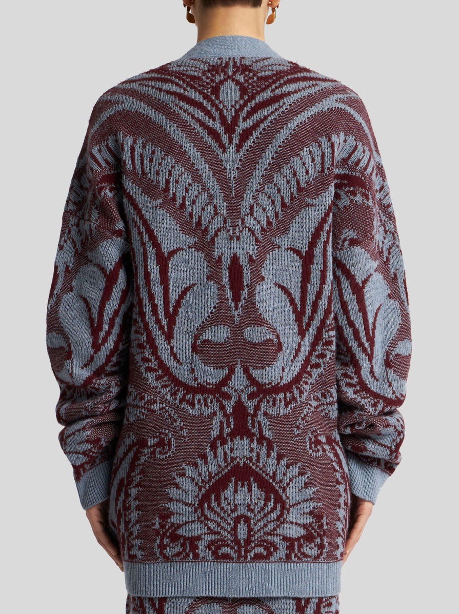 WOOL JACQUARD CARDIGAN - 5