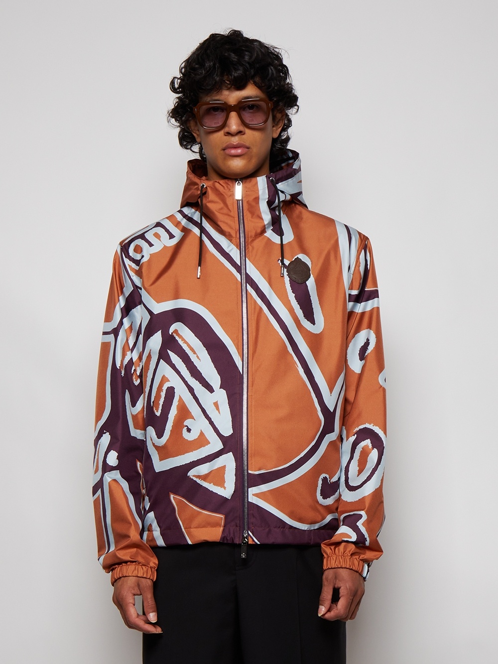 Tall Neckline Sweatshirt Clay Orange And Purple - 3