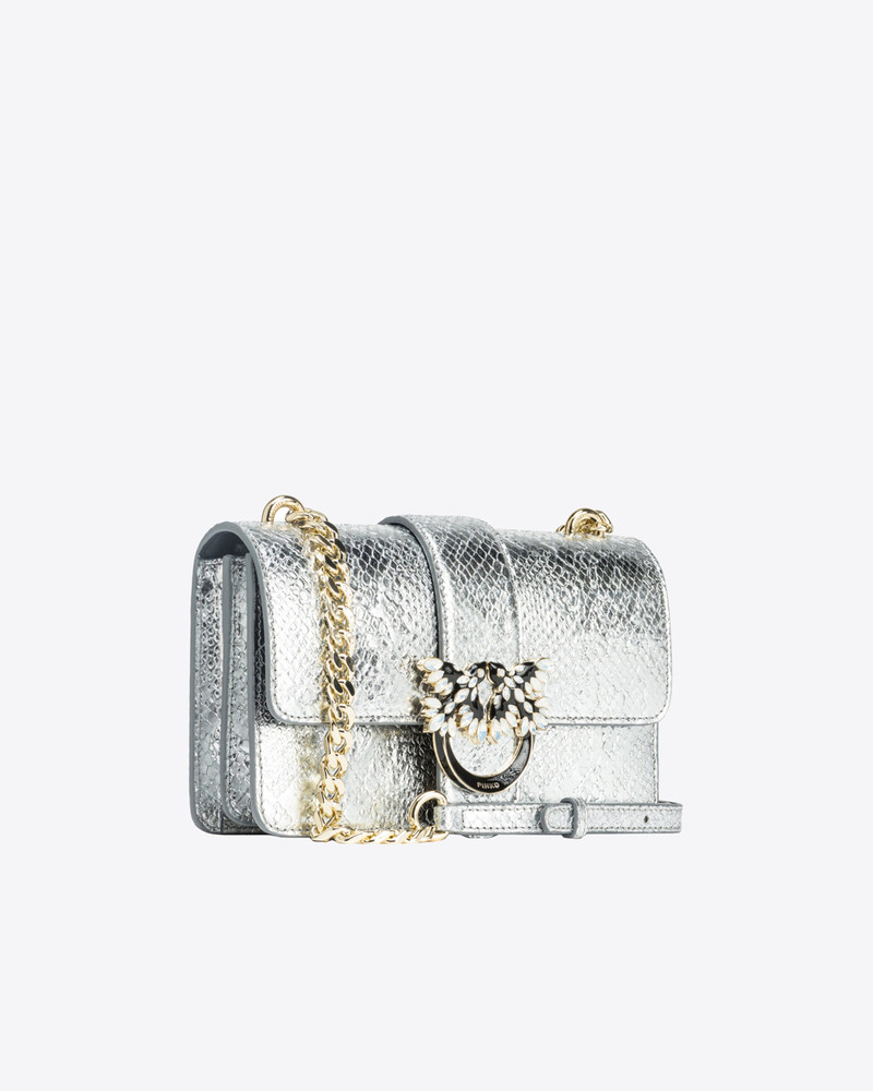 PINKO GALLERIA MINI LOVE BAG ONE IN PUNCHED REPTILE SKIN 3