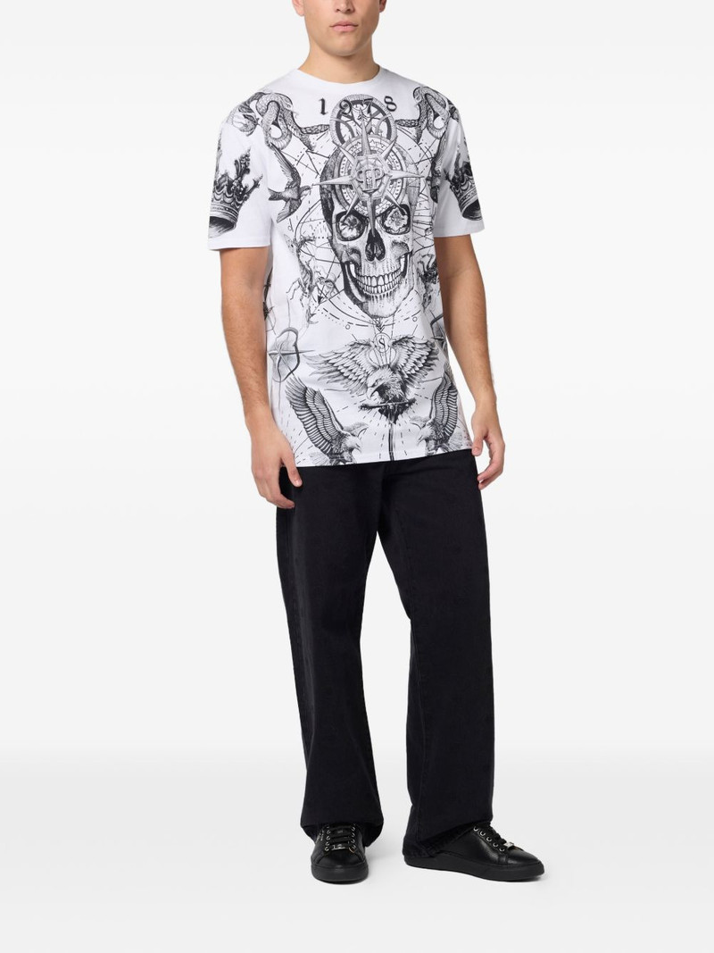 PHILIPP PLEIN round-neck skull-print T-shirt outlook