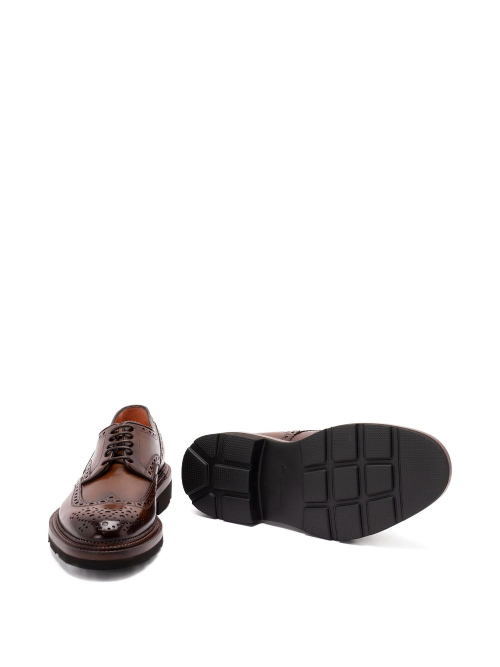 lace-up brogue-detail derby shoes - 5