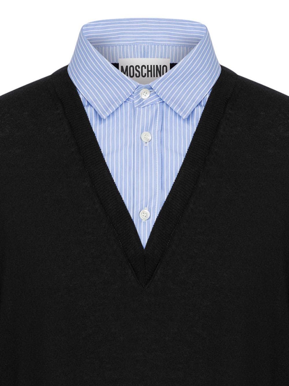 logo-print layered jumper - 2