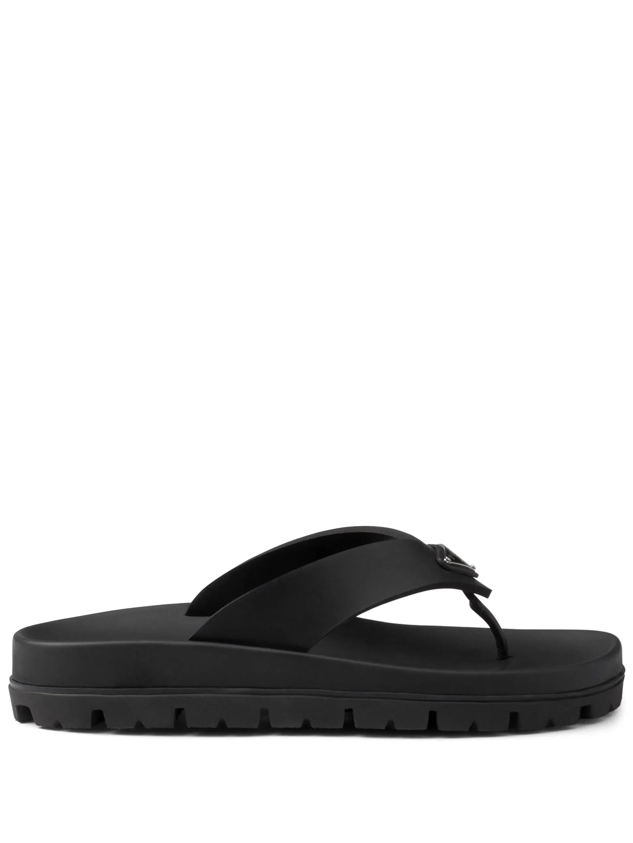 Prada Triangle-logo Flip Flops - 1