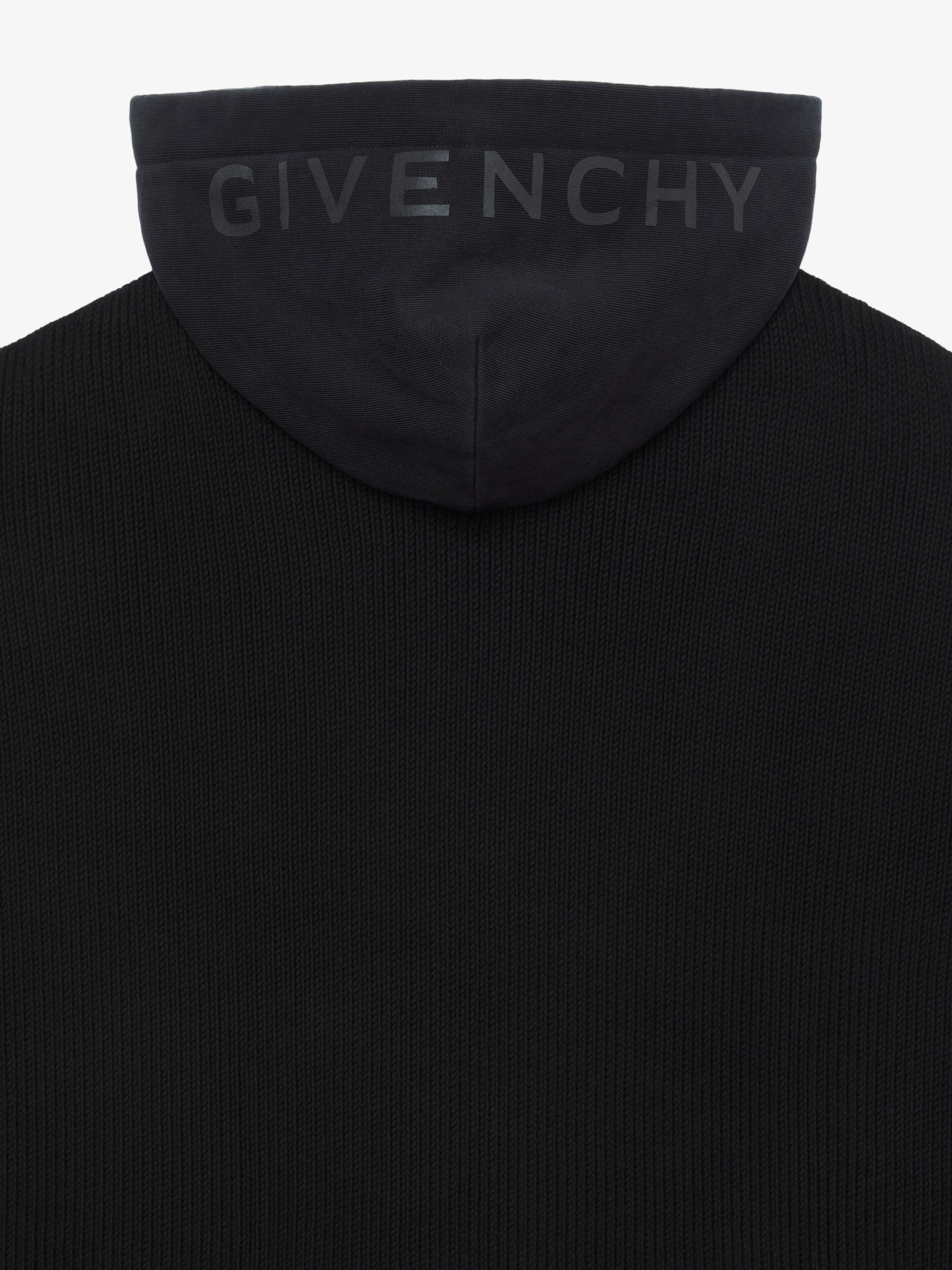 OVERLAPPED HOODIE IN DESTROYED JERSEY KNIT - 5