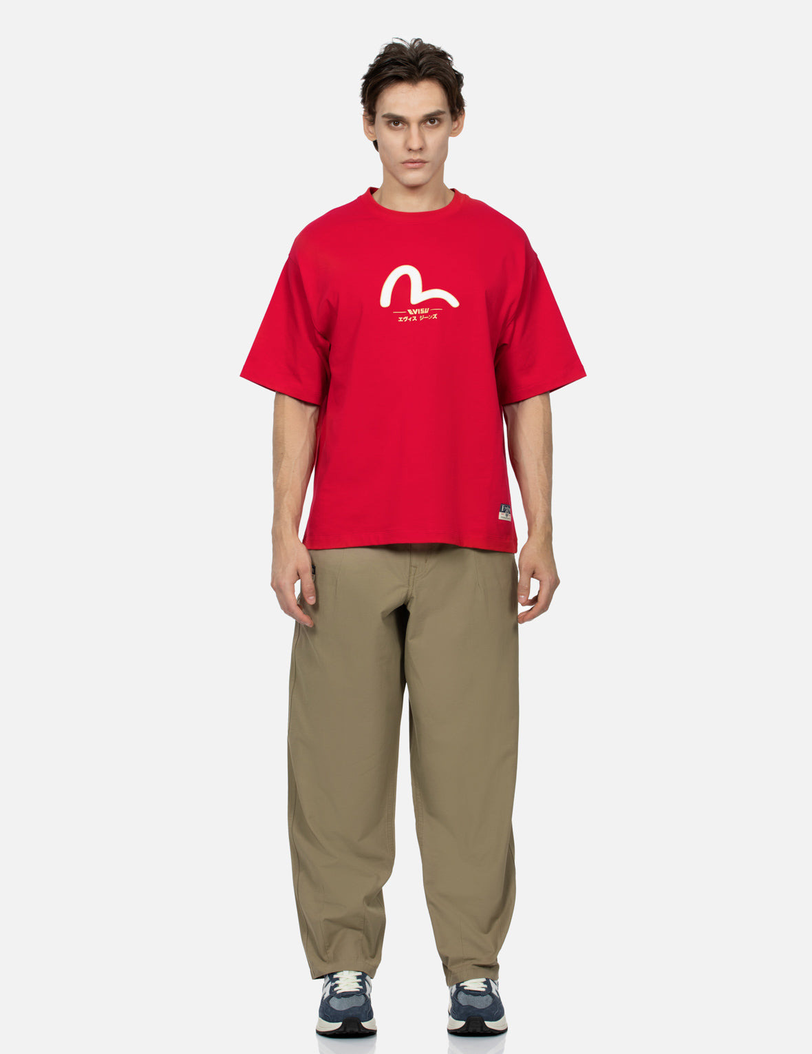 SEAGULL EMBROIDERY BAGGY PANTS - 6